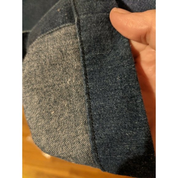 Talbots Size 8 Denim Skirt Blue Jean Buttons - Picture 3 of 6